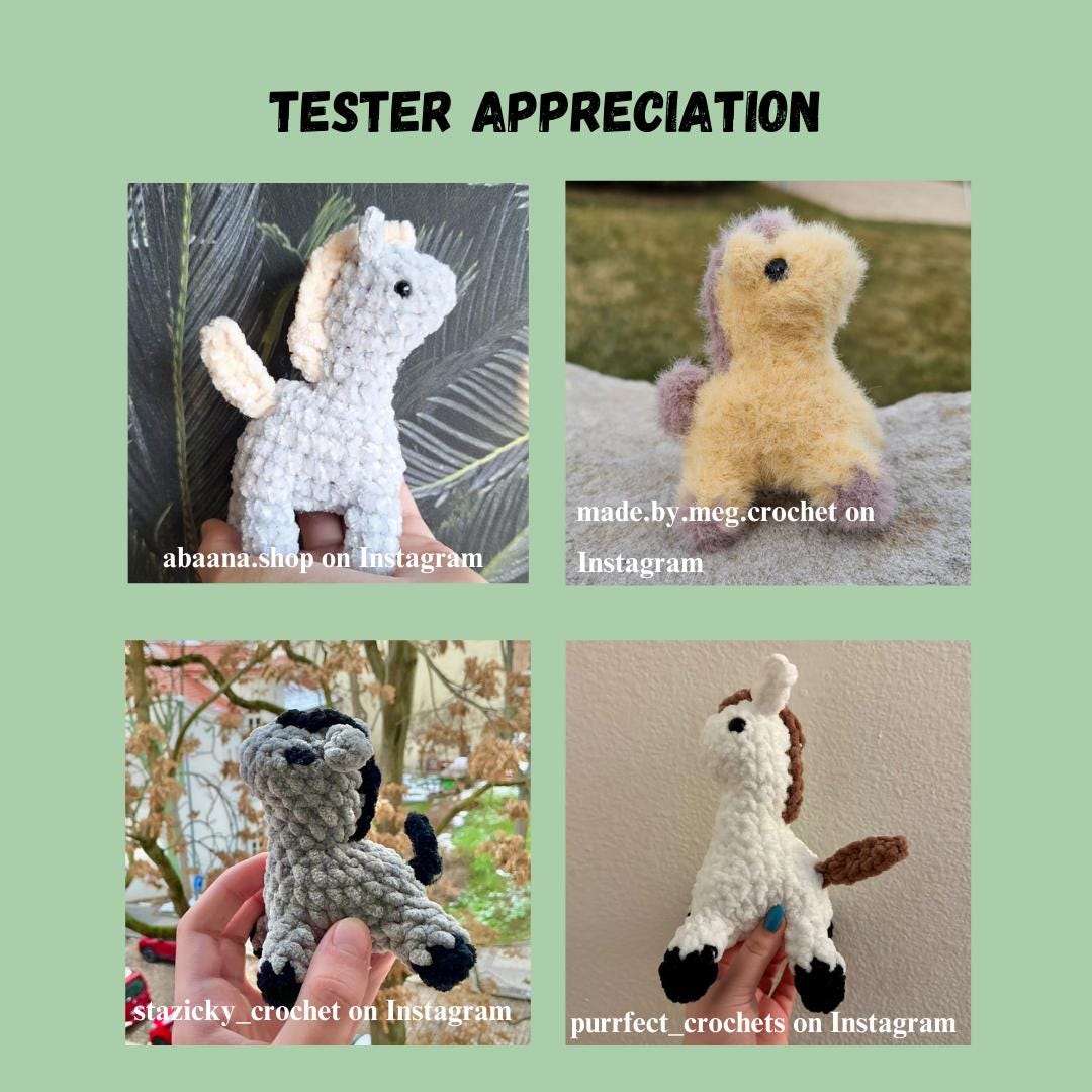 PDF Download: (Almost) No-Sew Horse Crochet Pattern