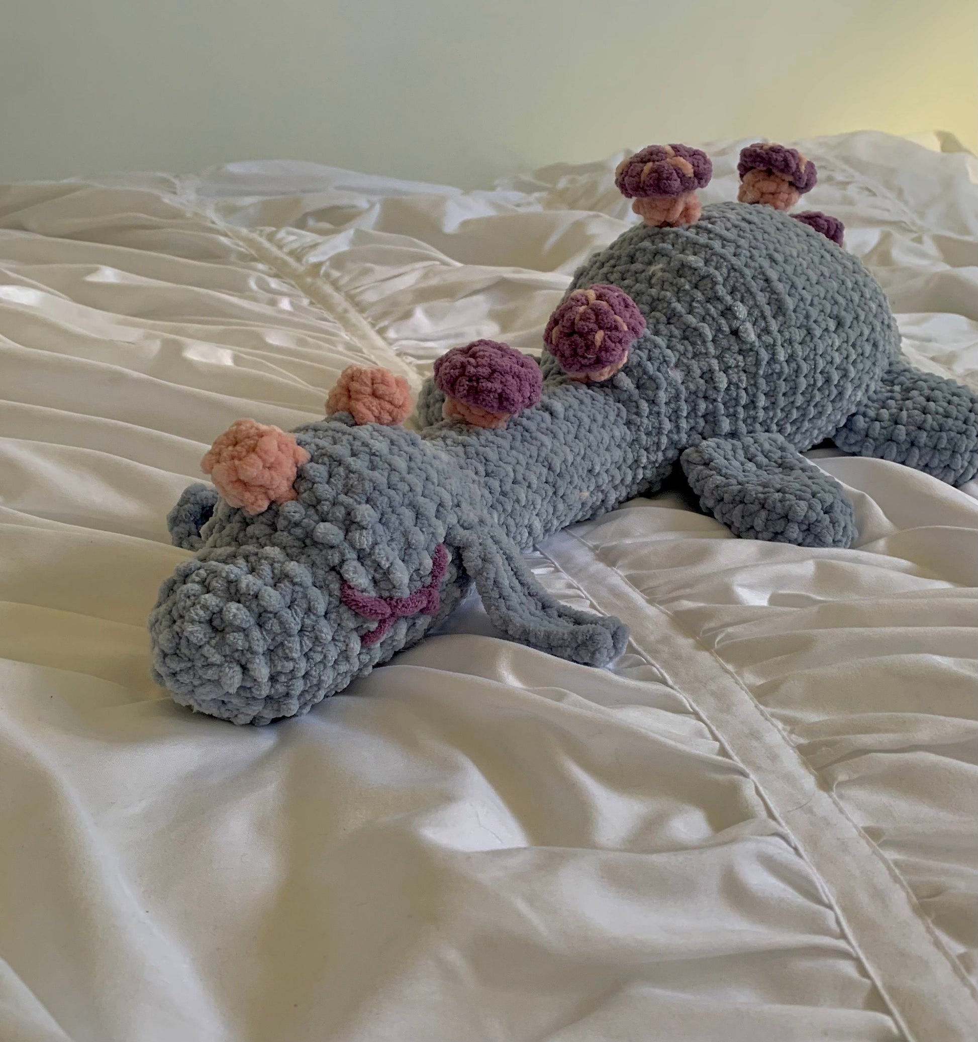 Pastel Mushroom Nessie Crochet Plush - Made to Order