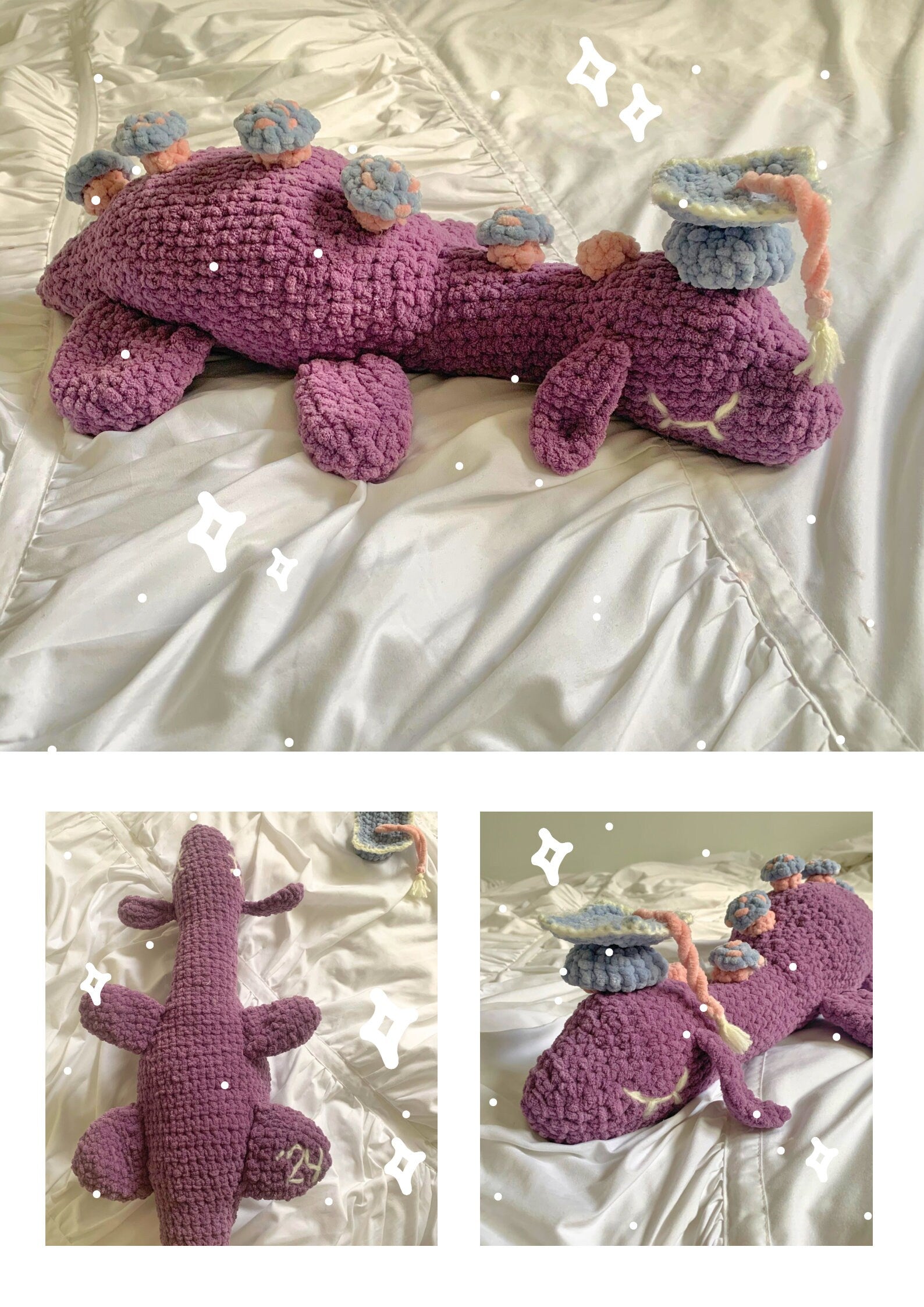 Graduation Celebration Nessie Crochet Plush - Made to Order