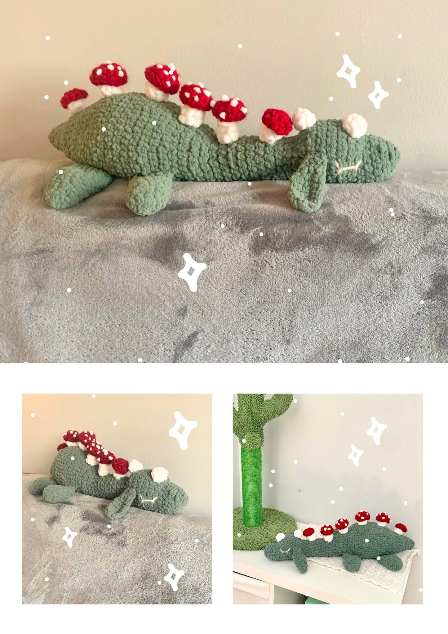 Cuddly Forest Nessie Crochet Plush - Made to Order