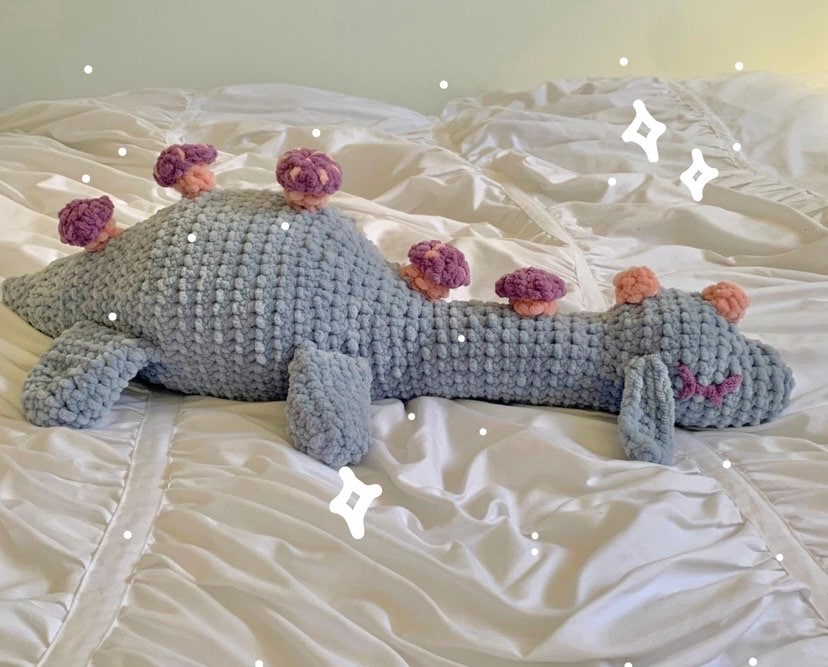 Pastel Mushroom Nessie Crochet Plush - Made to Order