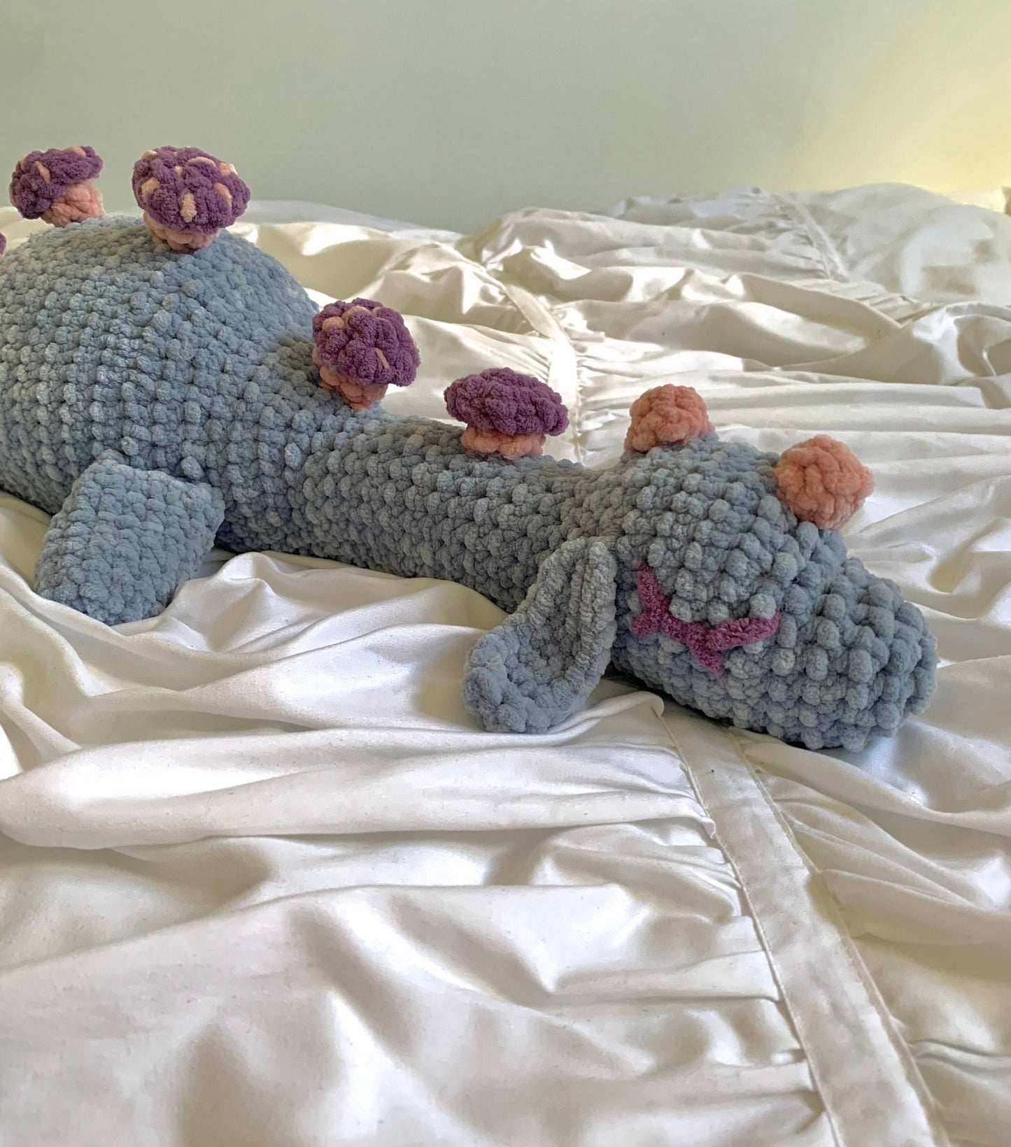 Pastel Mushroom Nessie Crochet Plush - Made to Order