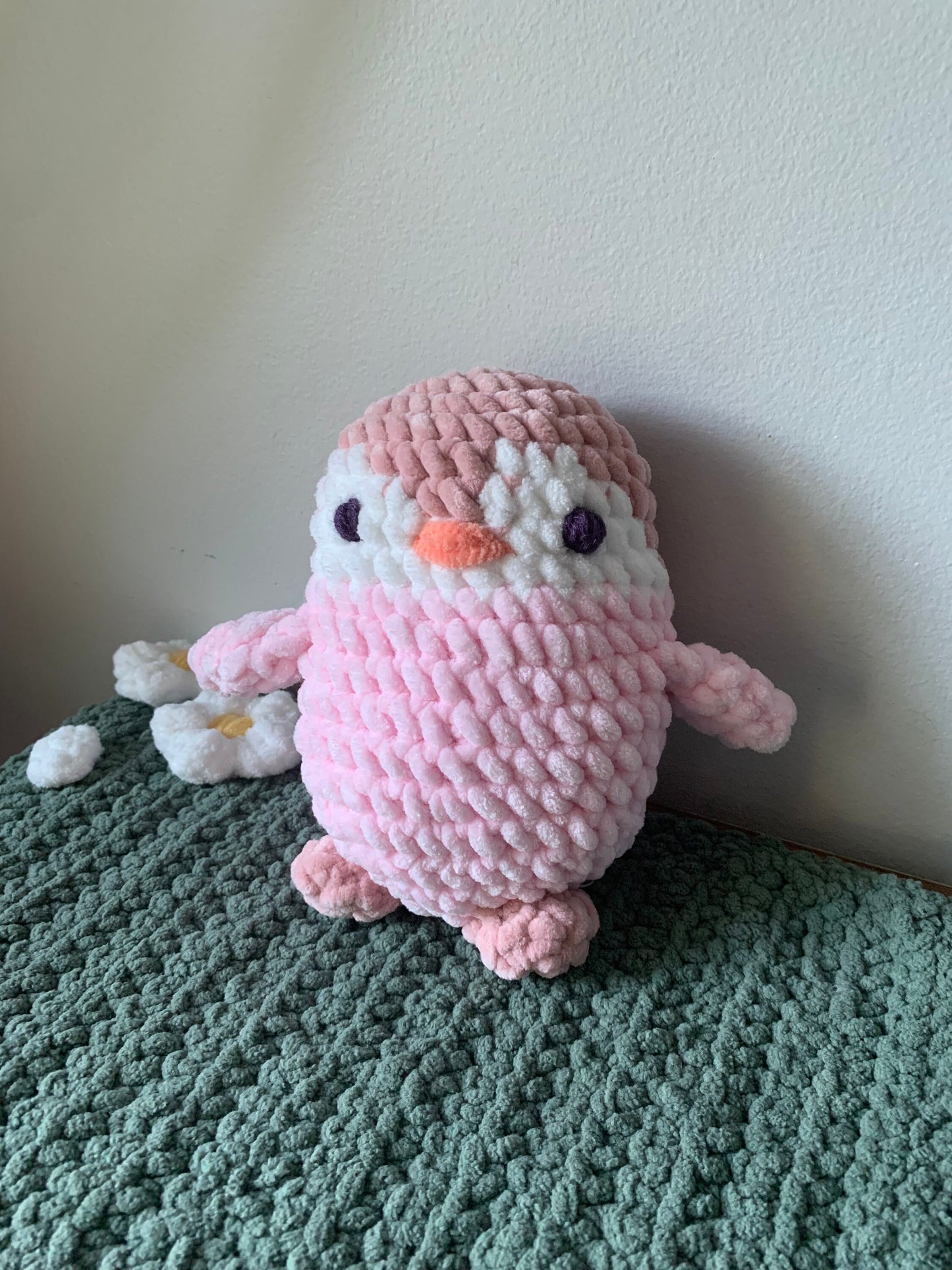 Colorful Penguin Crochet Plushie — Made to Order