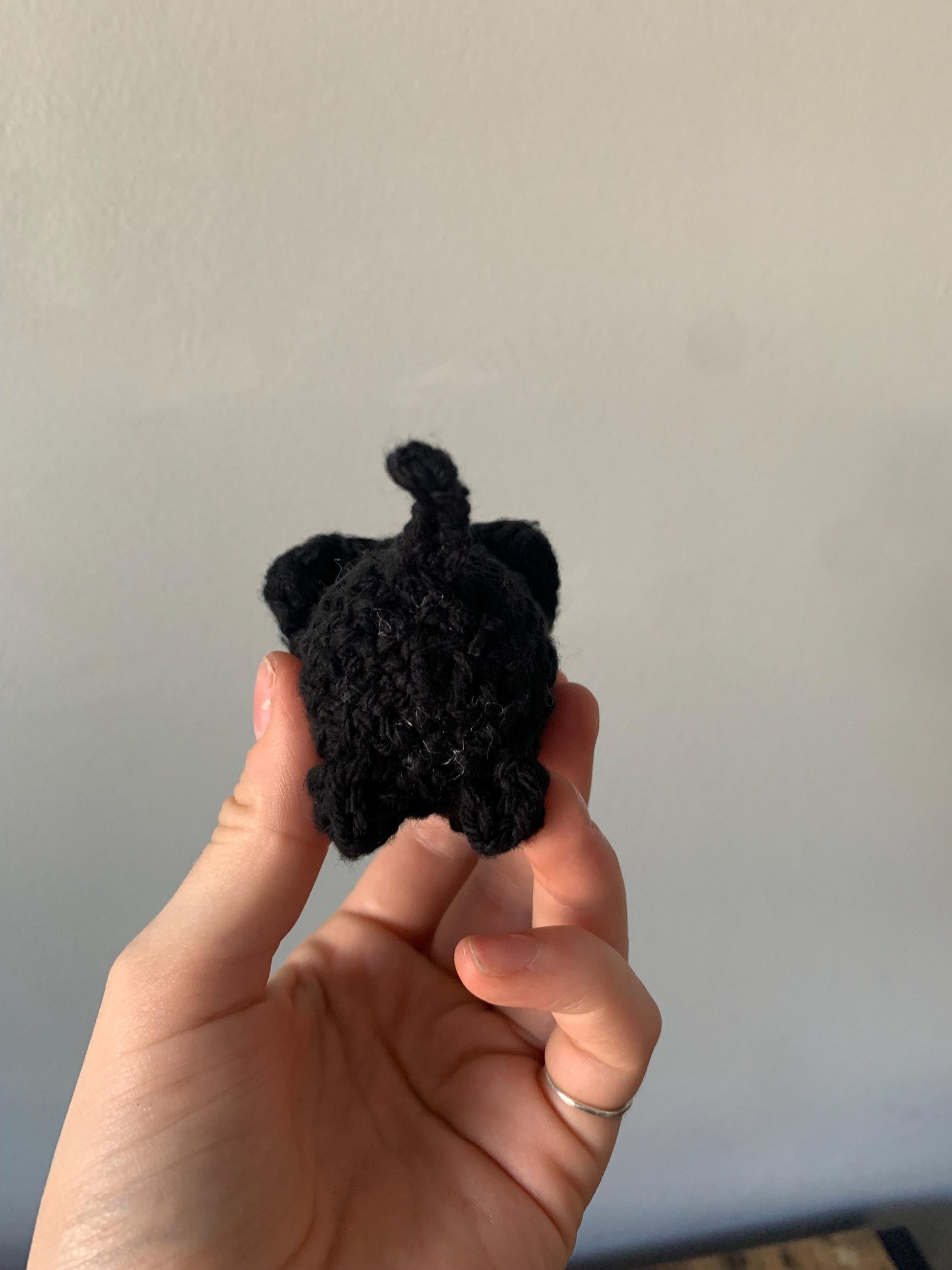 Good Luck Black Cat | Mini Crochet Black Cat