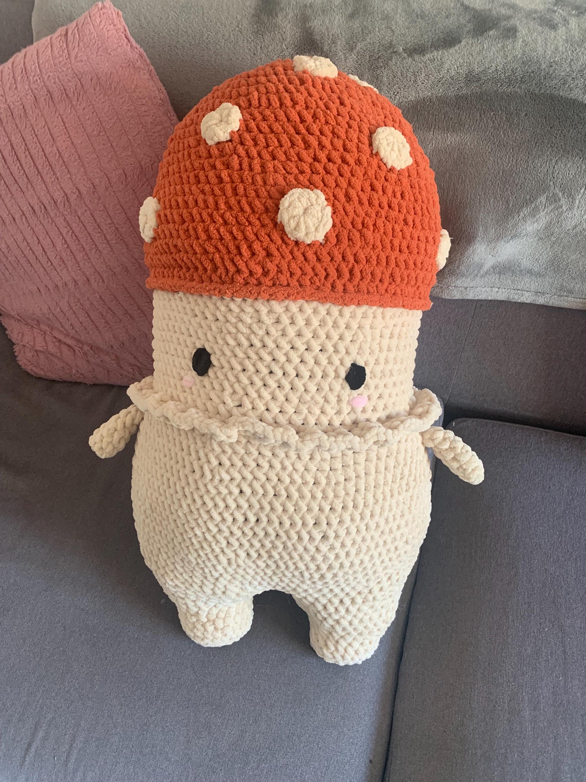 Mega Mushroom Friend Crochet Plushie (Extra Large)