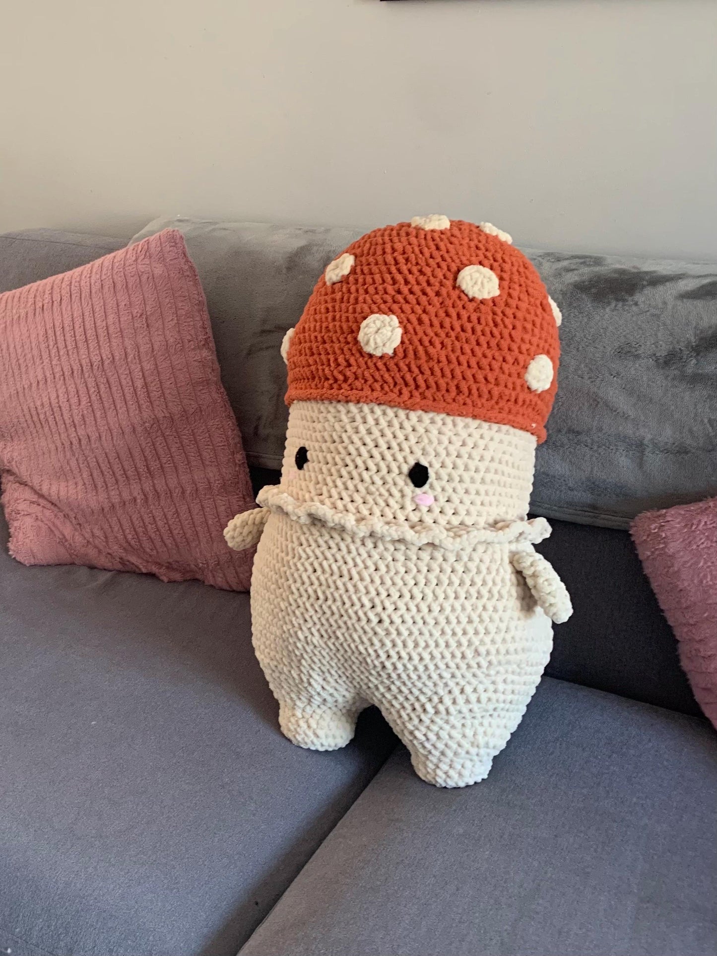 Mega Mushroom Friend Crochet Plushie (Extra Large)