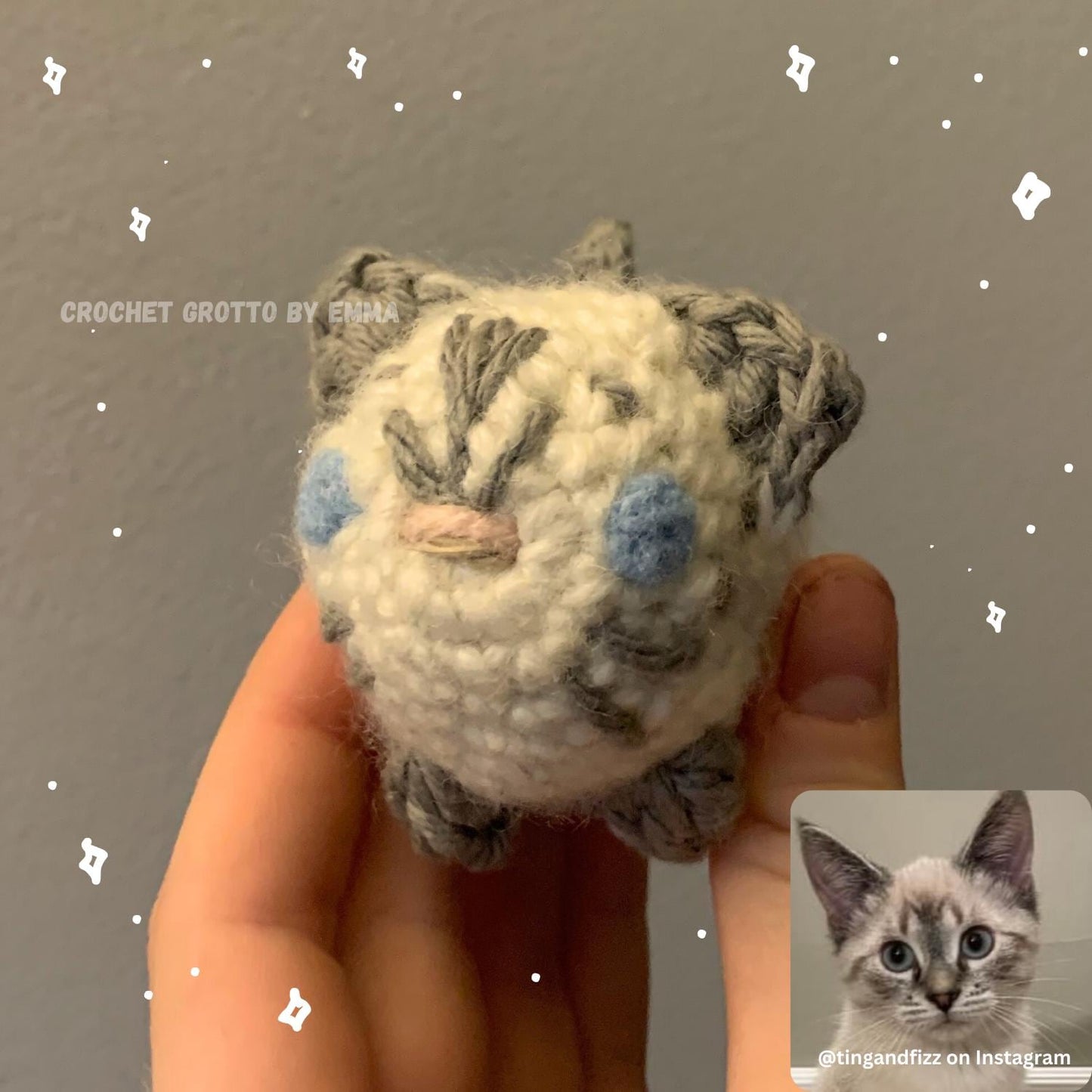 Customizable Crochet Mini Pet Cats | Made to Order