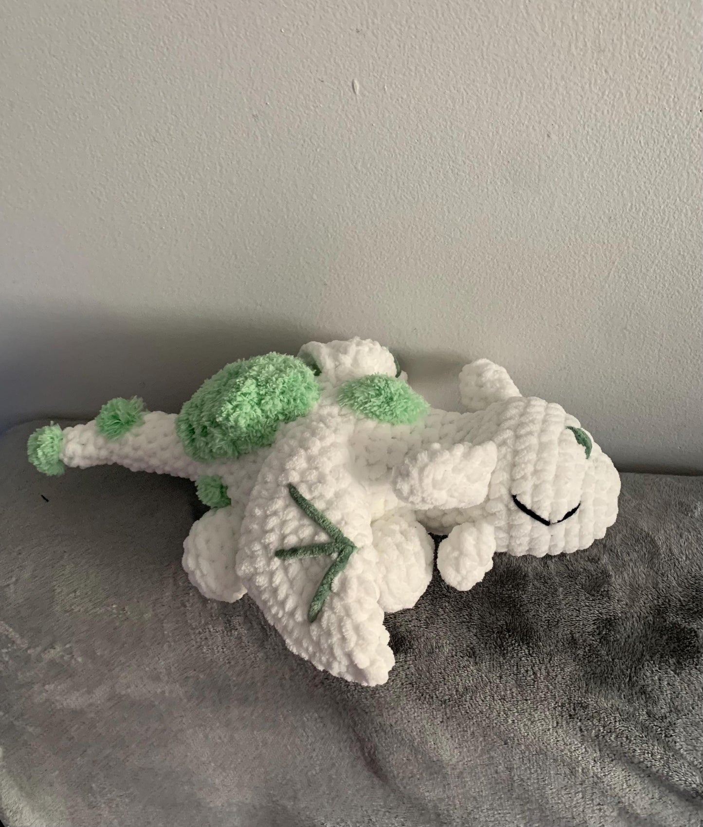 Cuddly Moss Dragon Crochet Plushie