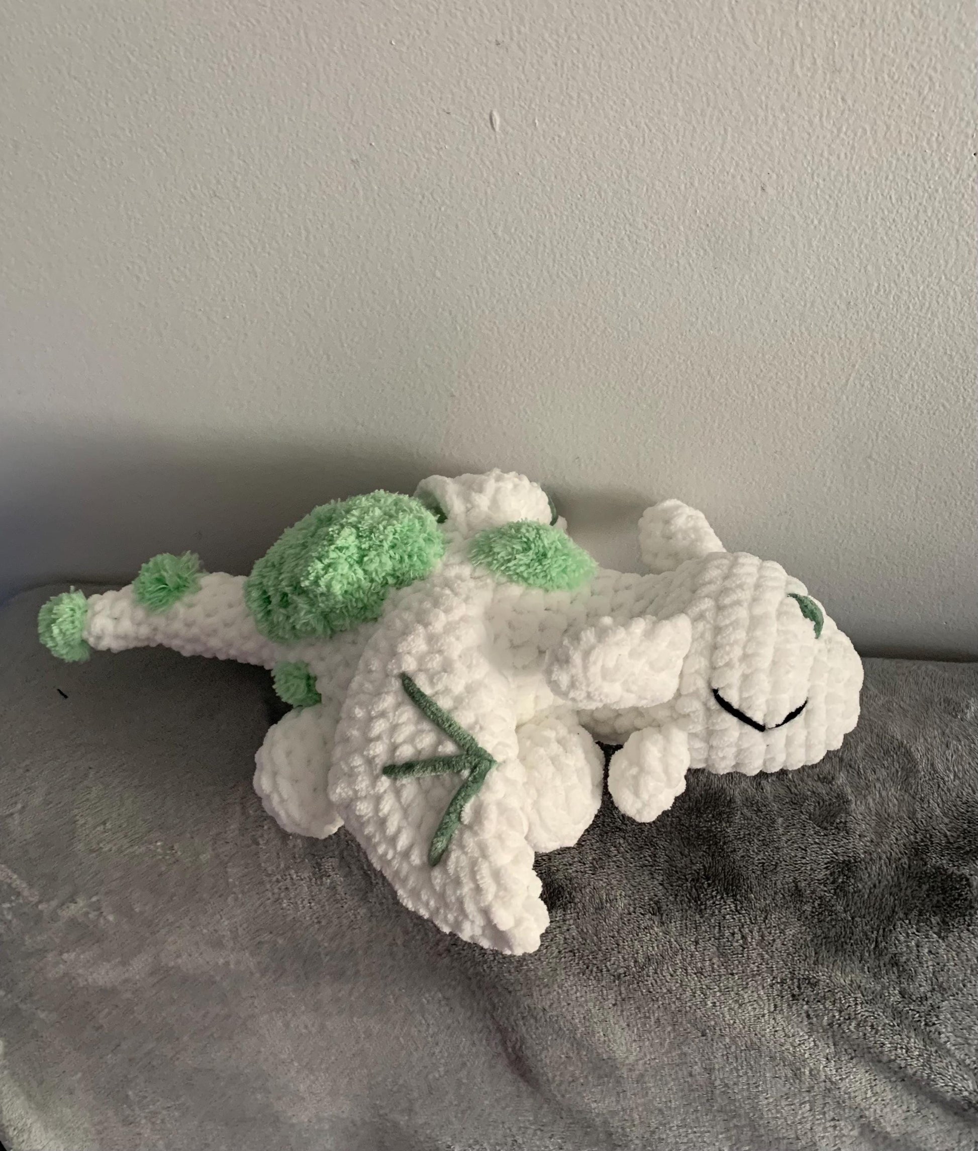 Cuddly Moss Dragon Crochet Plushie