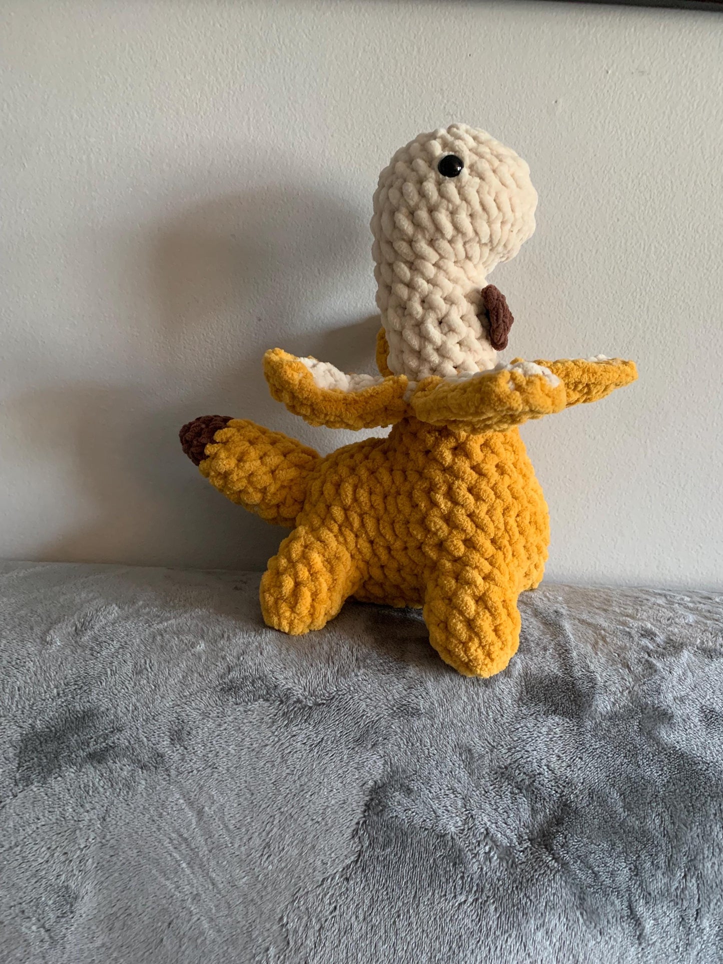 Dapper Bananasaurus Crochet Plushie — Made to Order