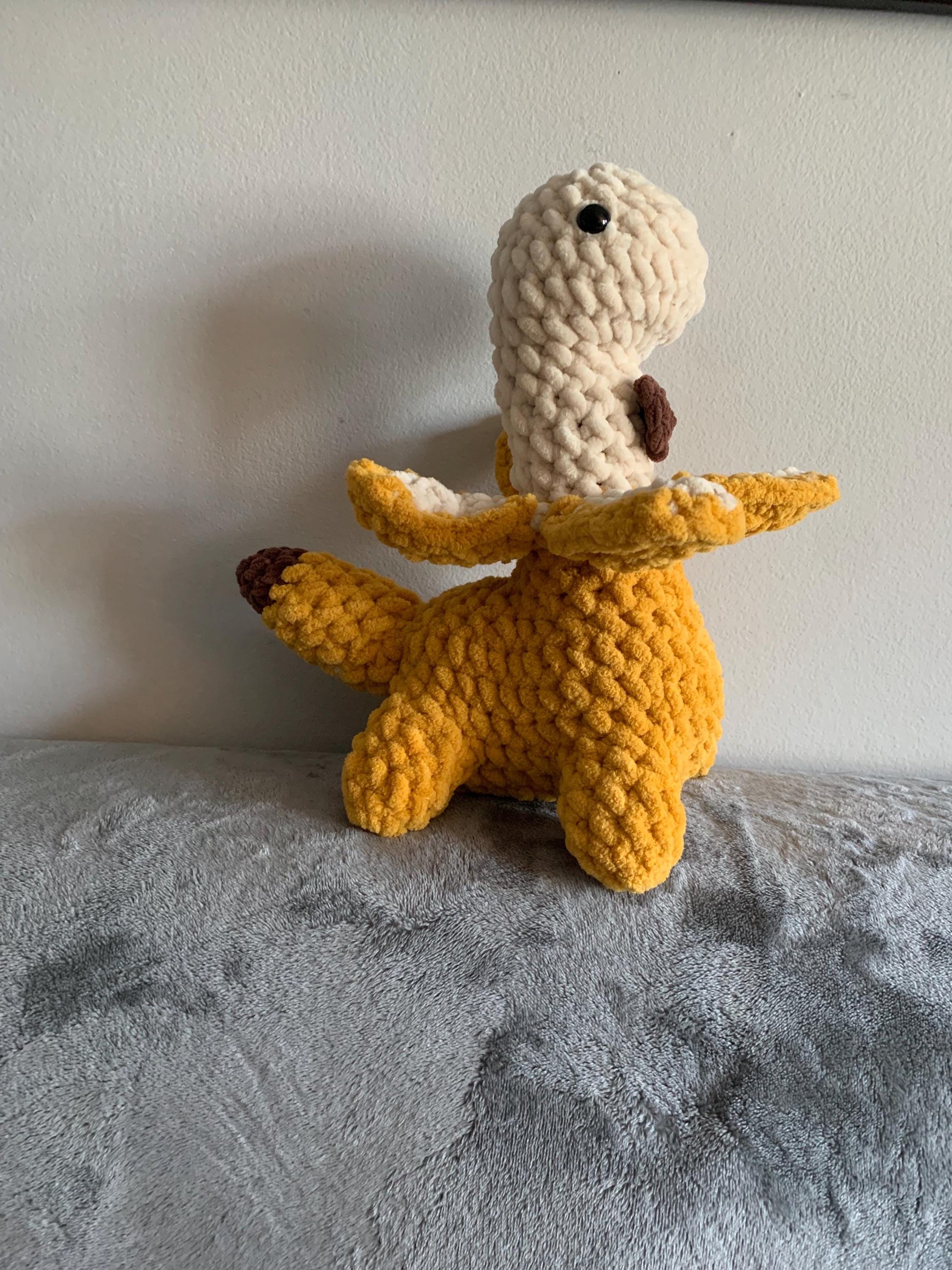 Dapper Bananasaurus Crochet Plushie — Made to Order
