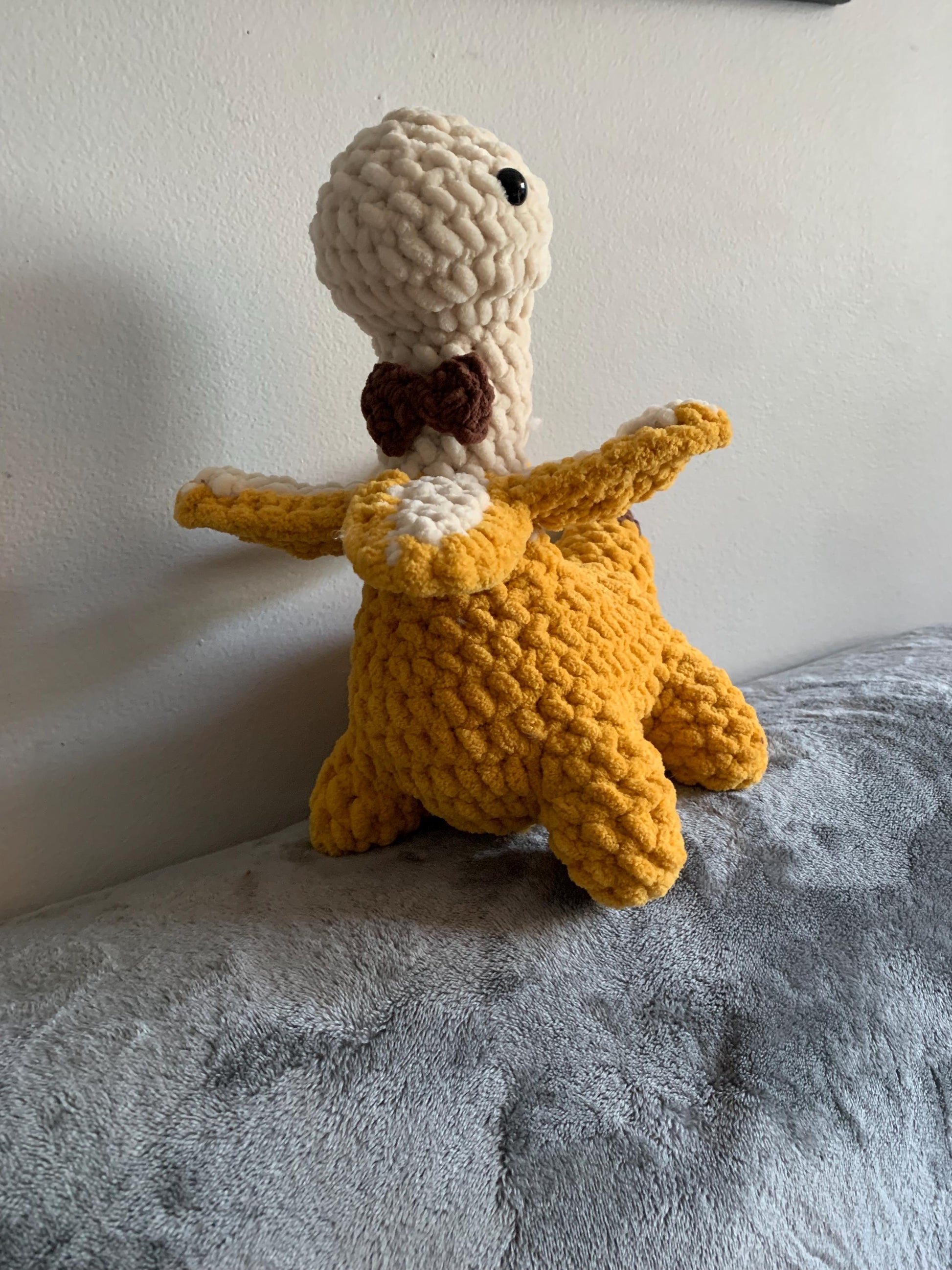 Dapper Bananasaurus Crochet Plushie — Made to Order