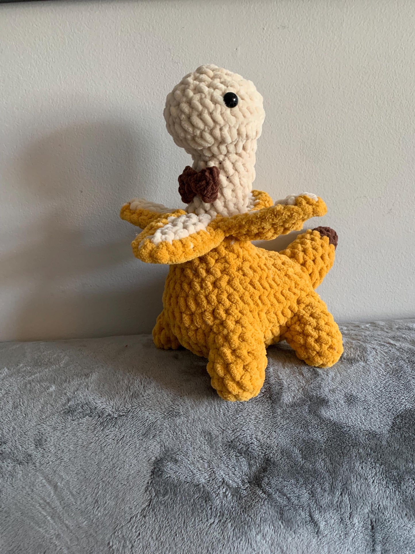 Dapper Bananasaurus Crochet Plushie — Made to Order