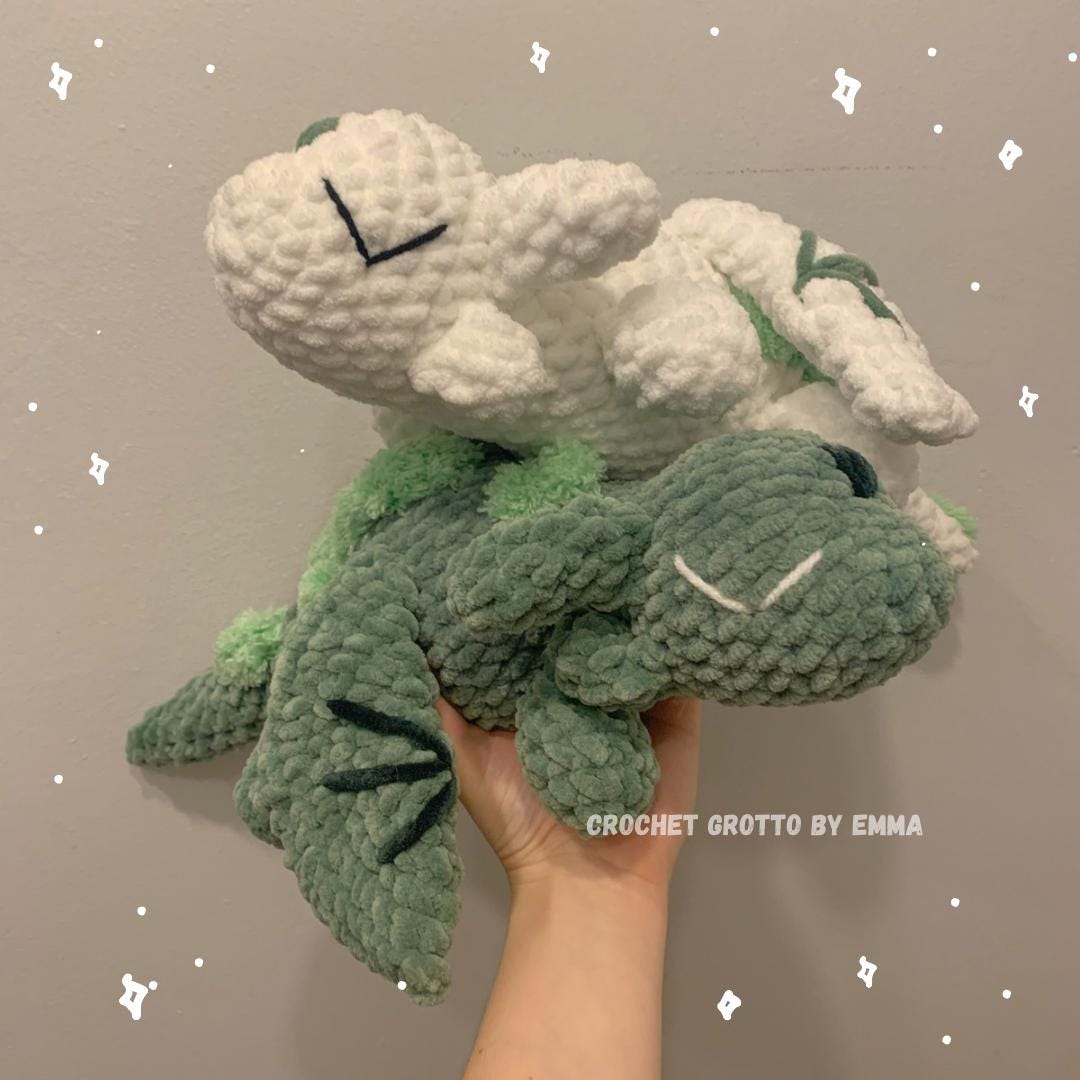 Cuddly Moss Dragon Crochet Plushie
