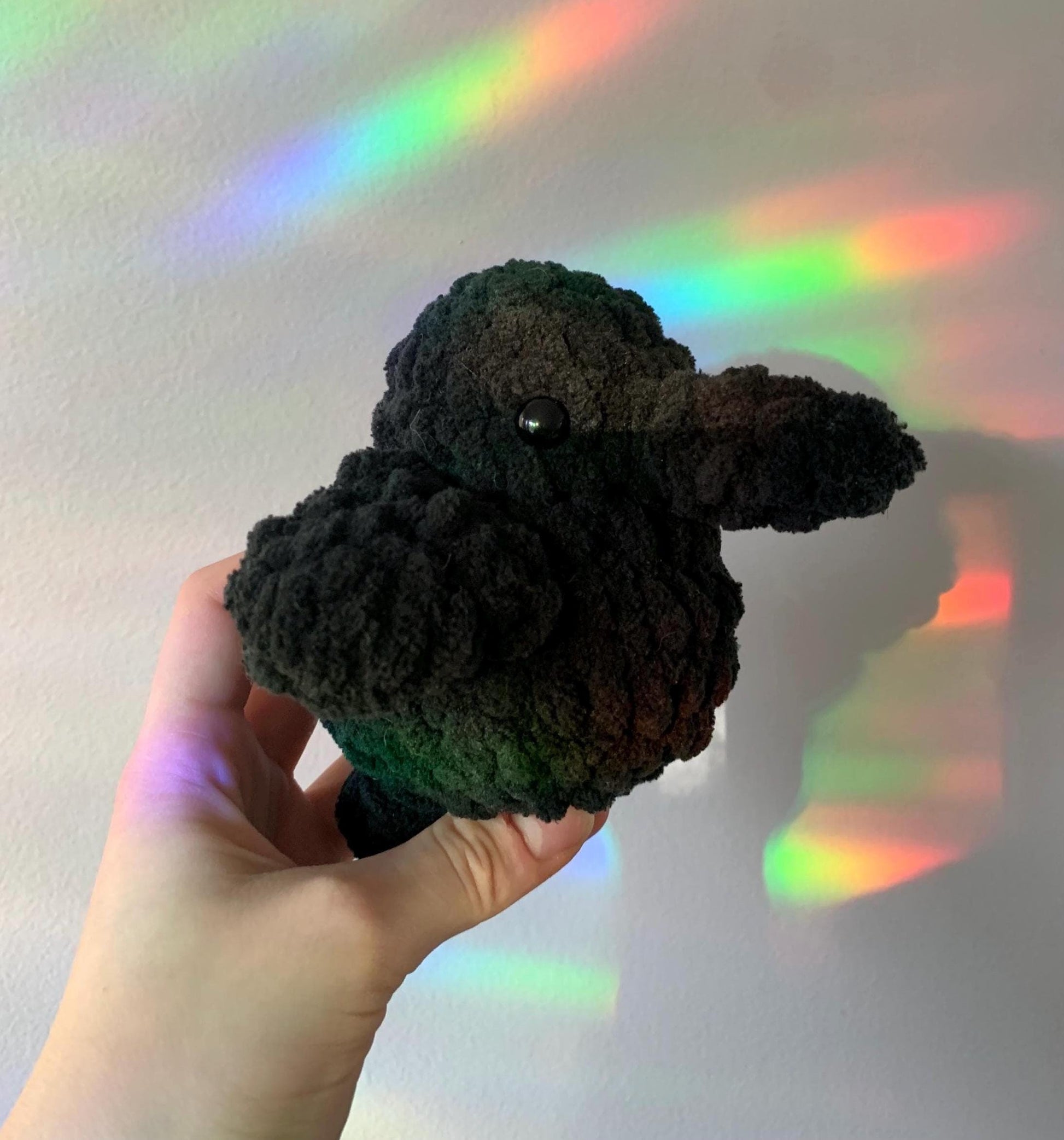 Chubby Crow Crochet Plushie