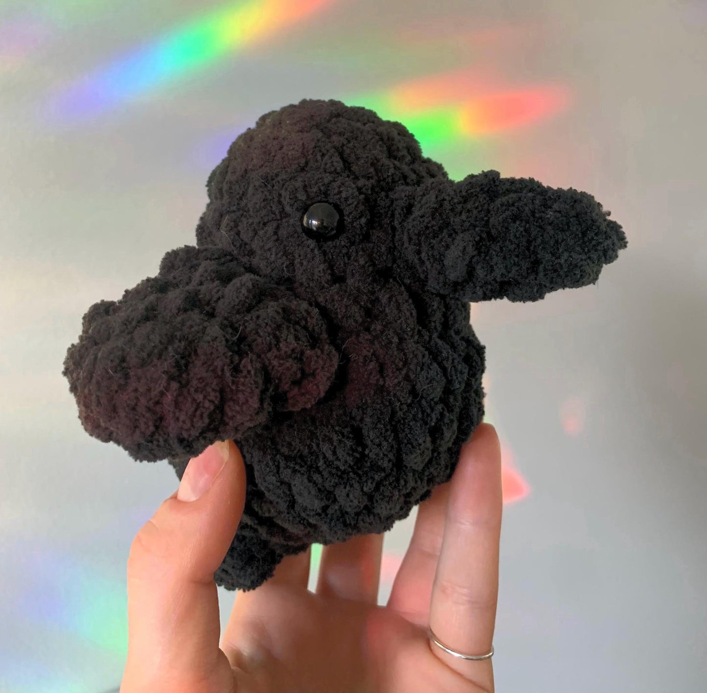 Chubby Crow Crochet Plushie