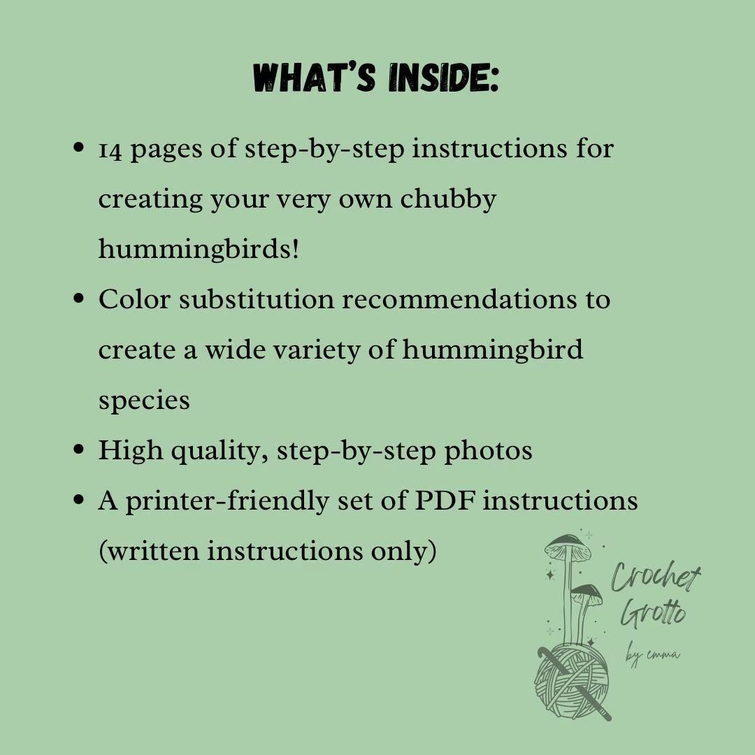 Crochet PDF Pattern Bundle: Hummingbirds & Little Bats