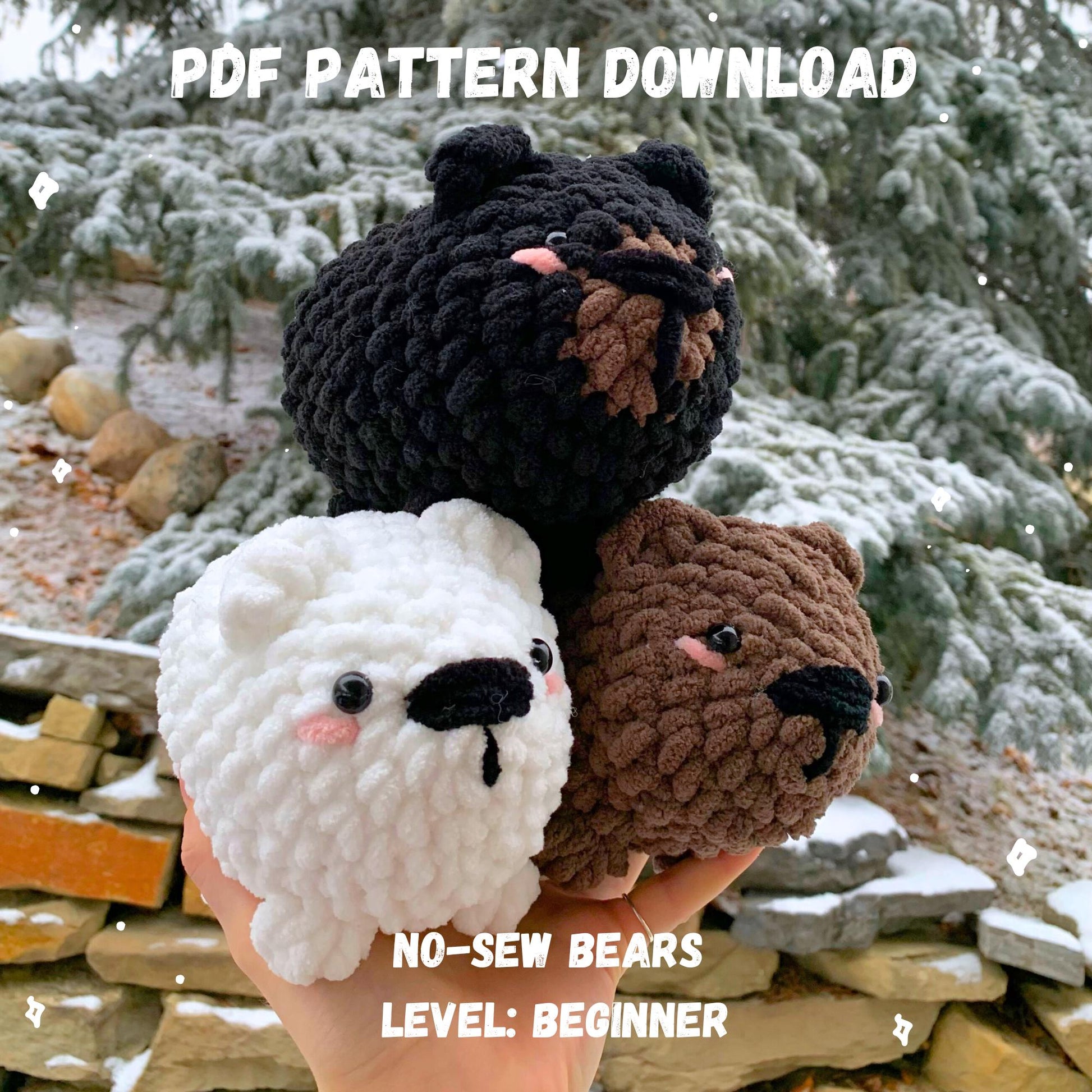 PDF Download: No-Sew Chubby Bear Crochet Pattern