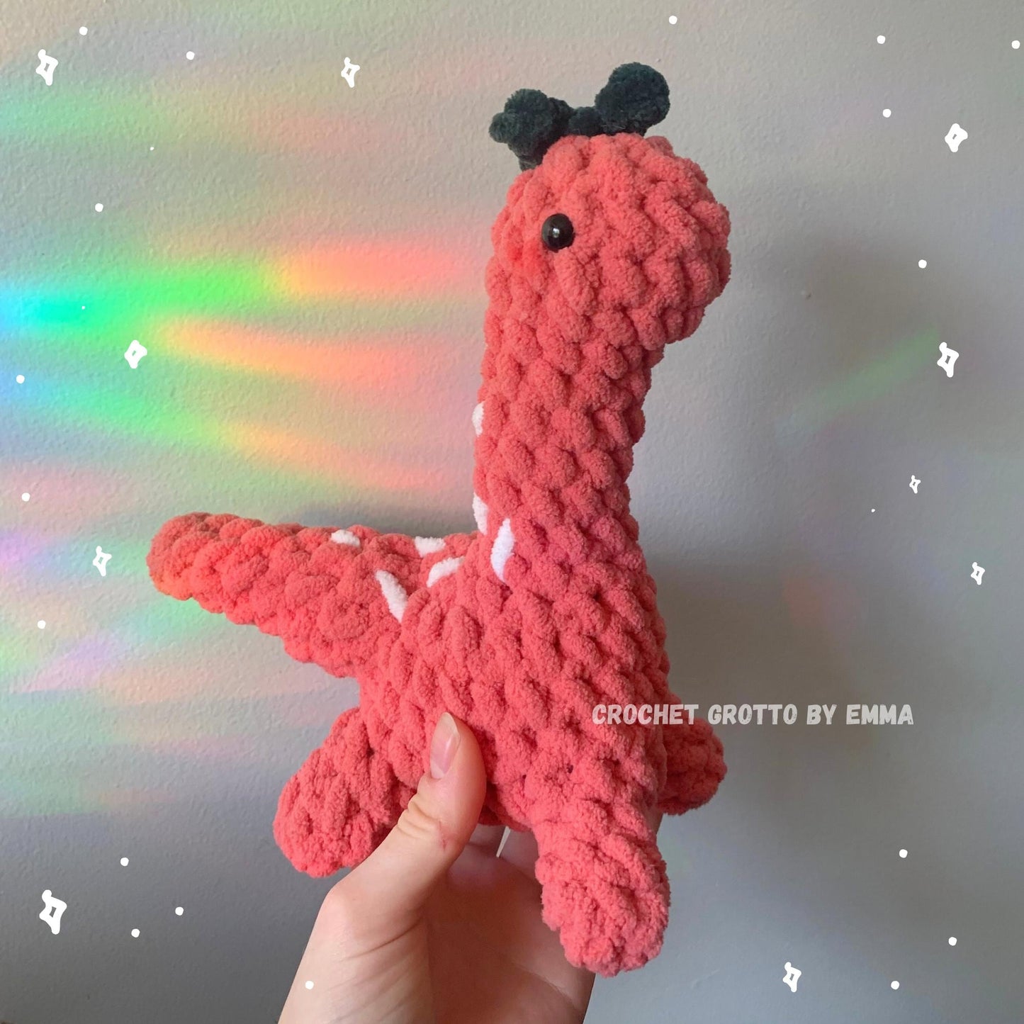 Strawberry Dinosaur Crochet Plush