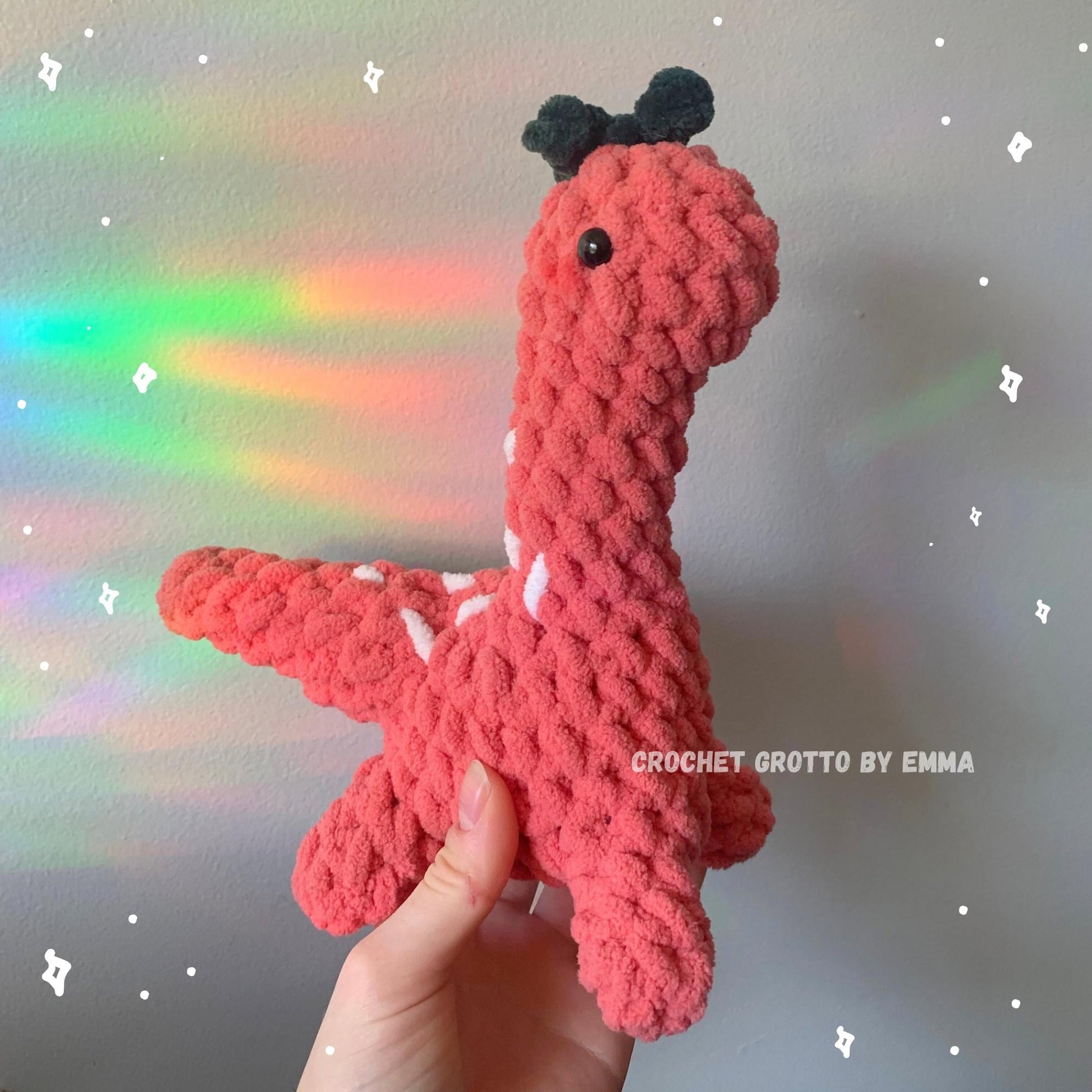Strawberry Dinosaur Crochet Plush