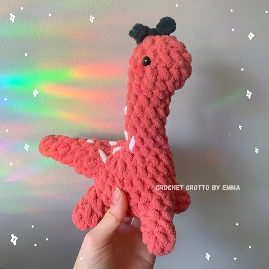 Strawberry Dinosaur Crochet Plush