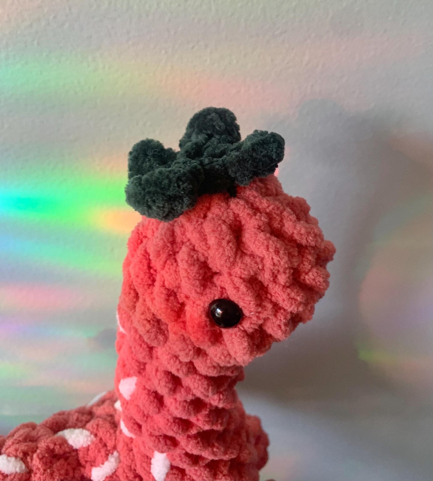Strawberry Dinosaur Crochet Plush