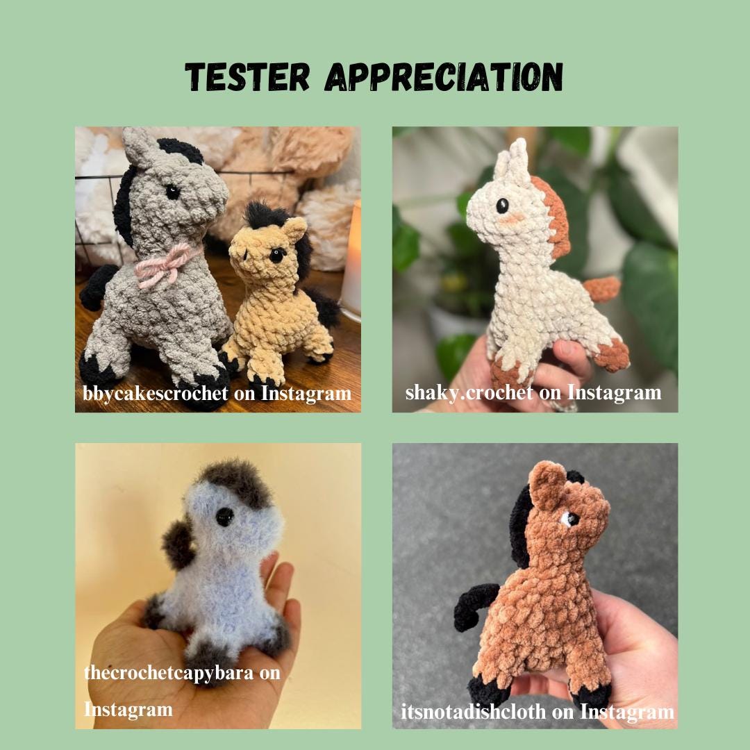 PDF Download: (Almost) No-Sew Horse Crochet Pattern