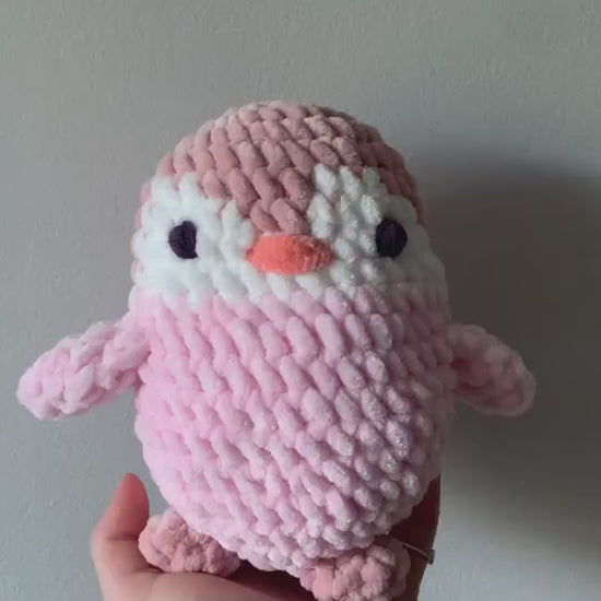 Colorful Penguin Crochet Plushie — Made to Order