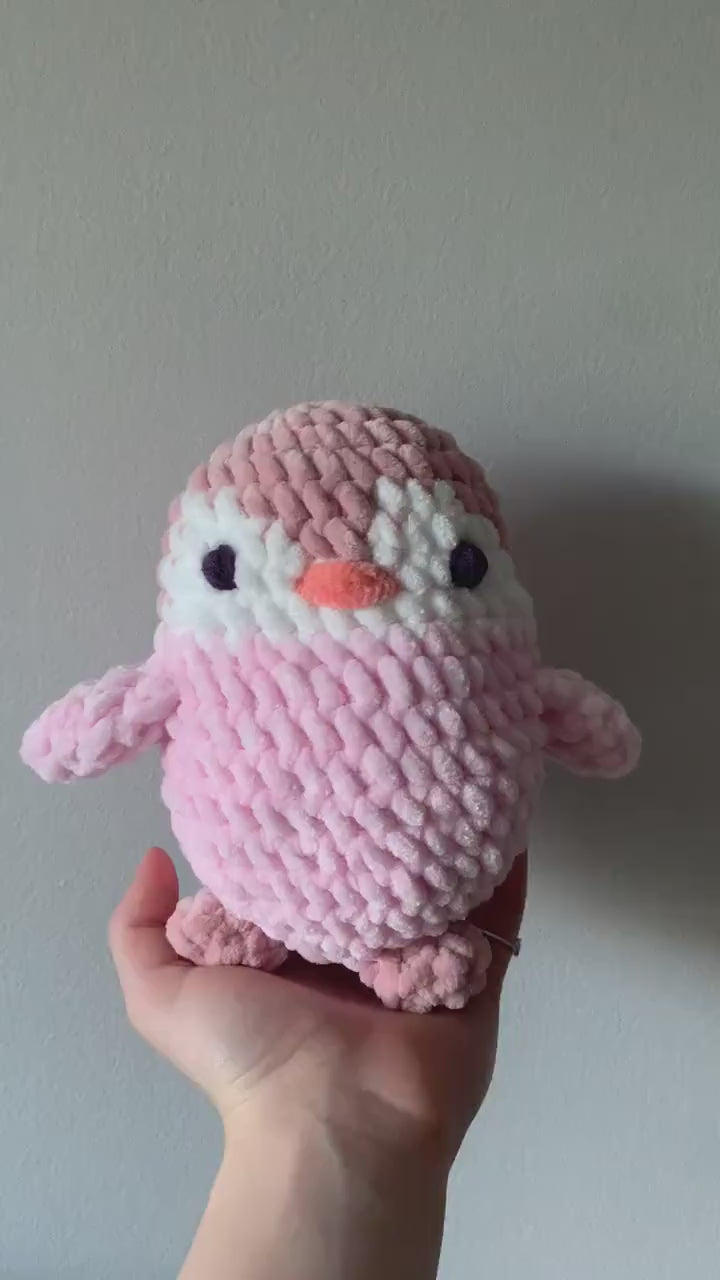 Colorful Penguin Crochet Plushie — Made to Order