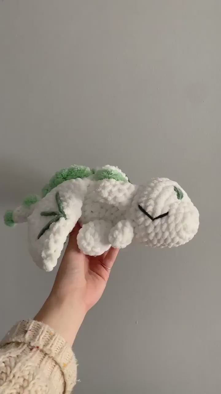 PDF Download: Snuggly Moss Dragon Crochet Pattern