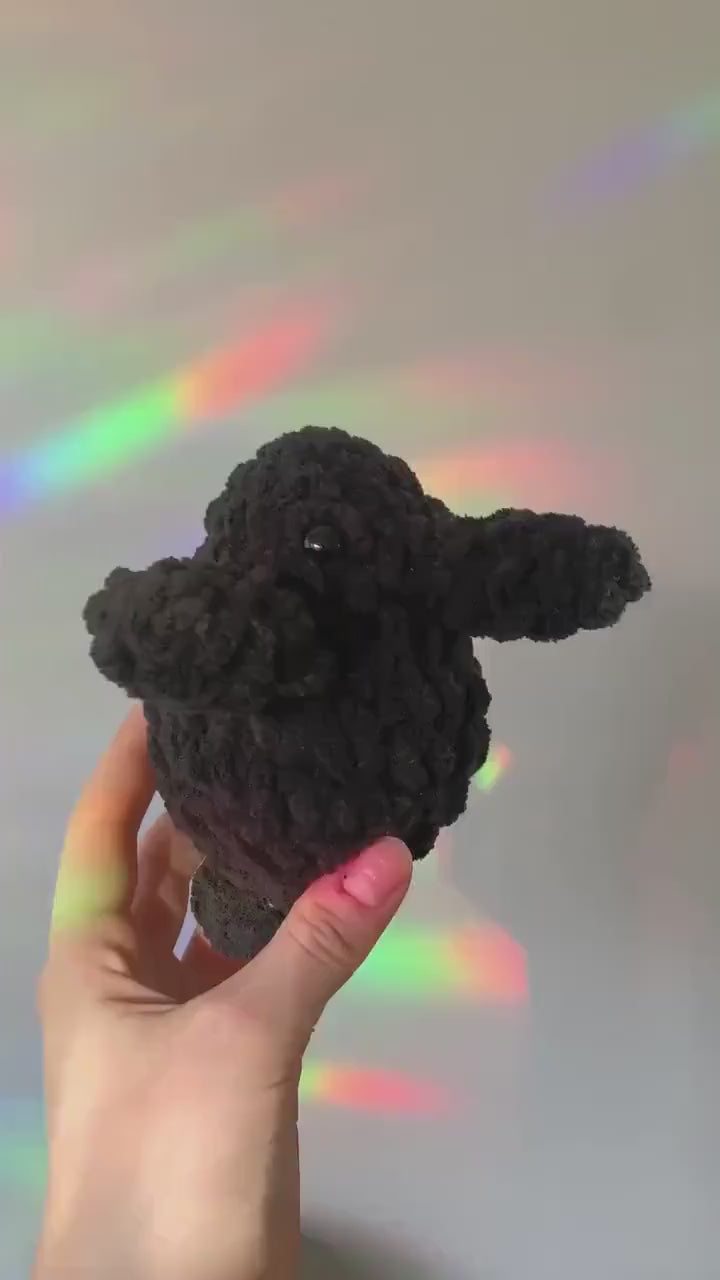 Chubby Crow Crochet Plushie