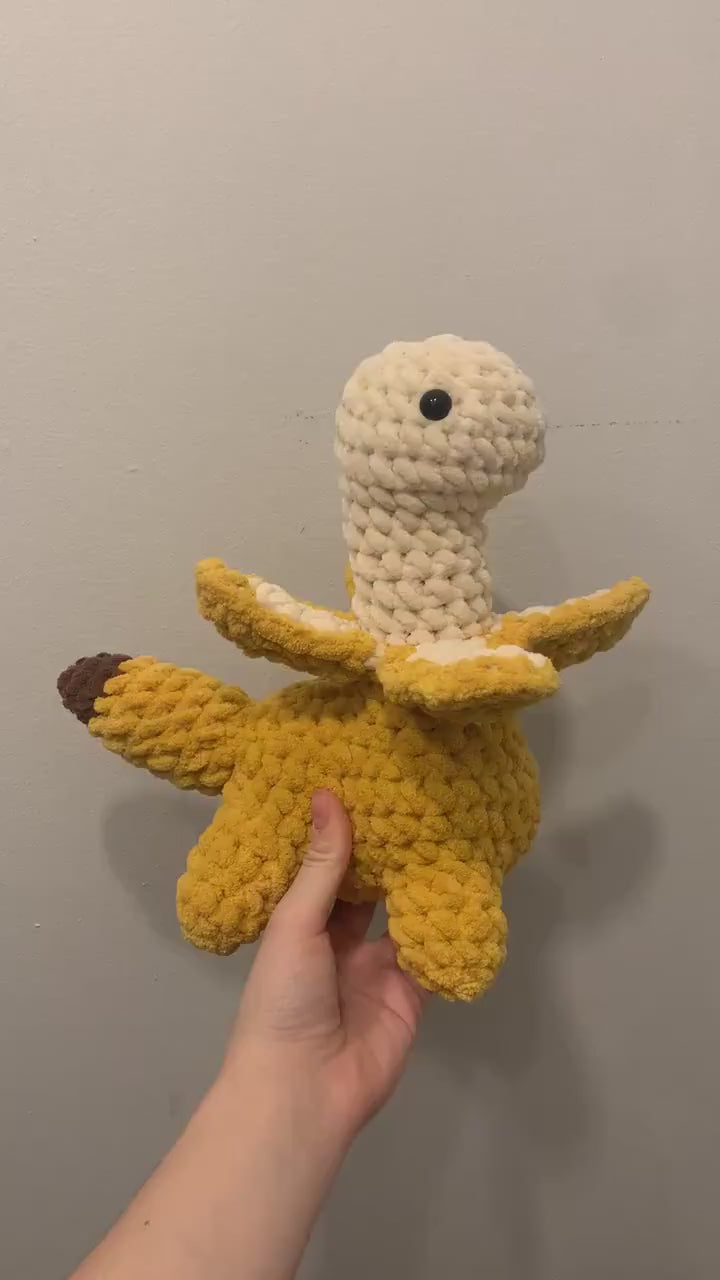 Bananasaurus Crochet Plush — Made to Order