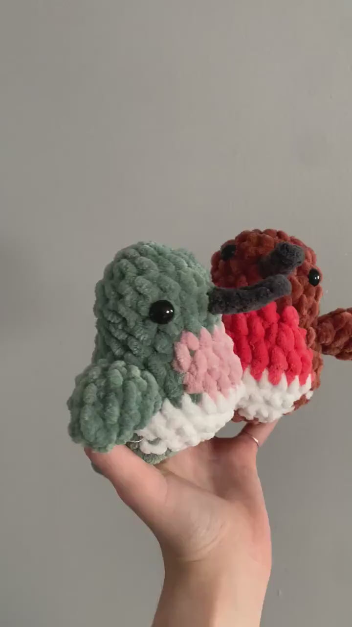 PDF Download: Low-Sew Chubby Hummingbird Crochet Pattern