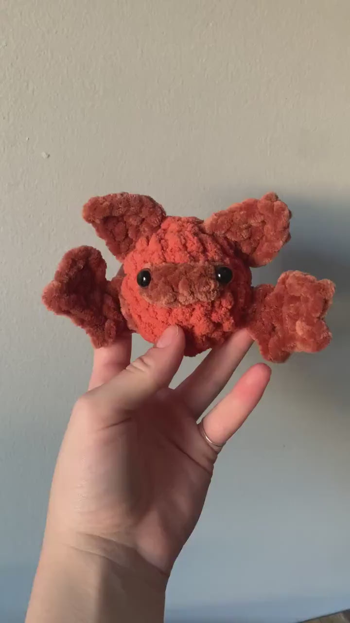 Eastern Red Bat Crochet Plushie