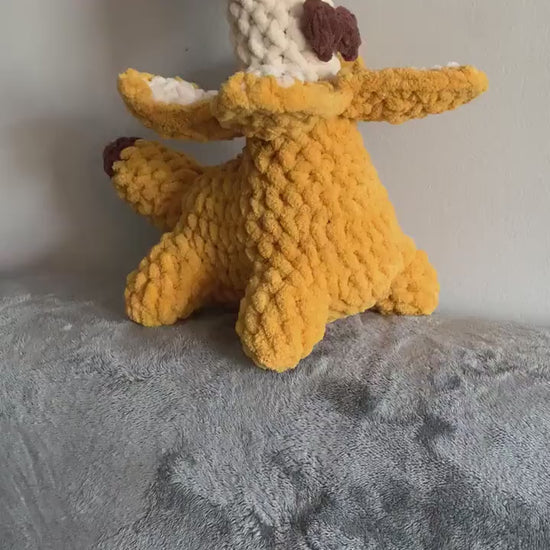Dapper Bananasaurus Crochet Plushie — Made to Order
