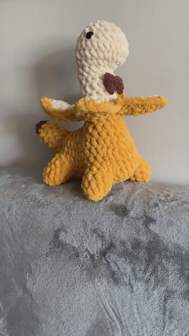 Dapper Bananasaurus Crochet Plushie — Made to Order