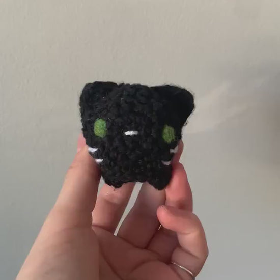 Good Luck Black Cat | Mini Crochet Black Cat
