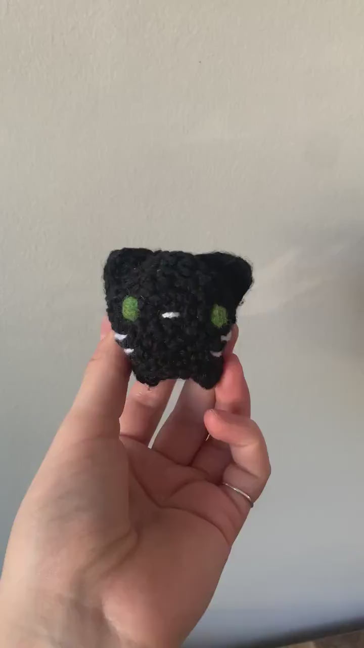 Good Luck Black Cat | Mini Crochet Black Cat