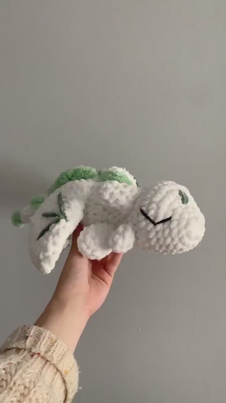 Cuddly Moss Dragon Crochet Plushie