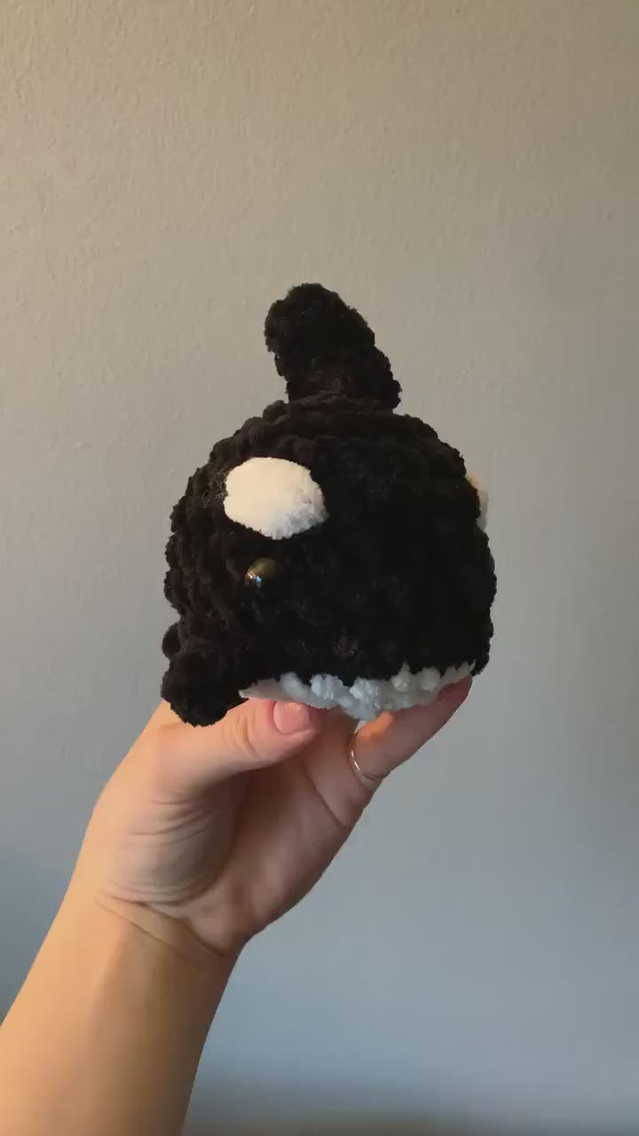 Chubby Little Orca Crochet Plushie